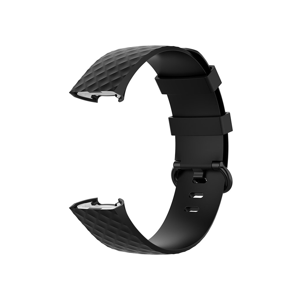 Silikonarmband Fitbit Charge4 / Charge 3 - L Svart