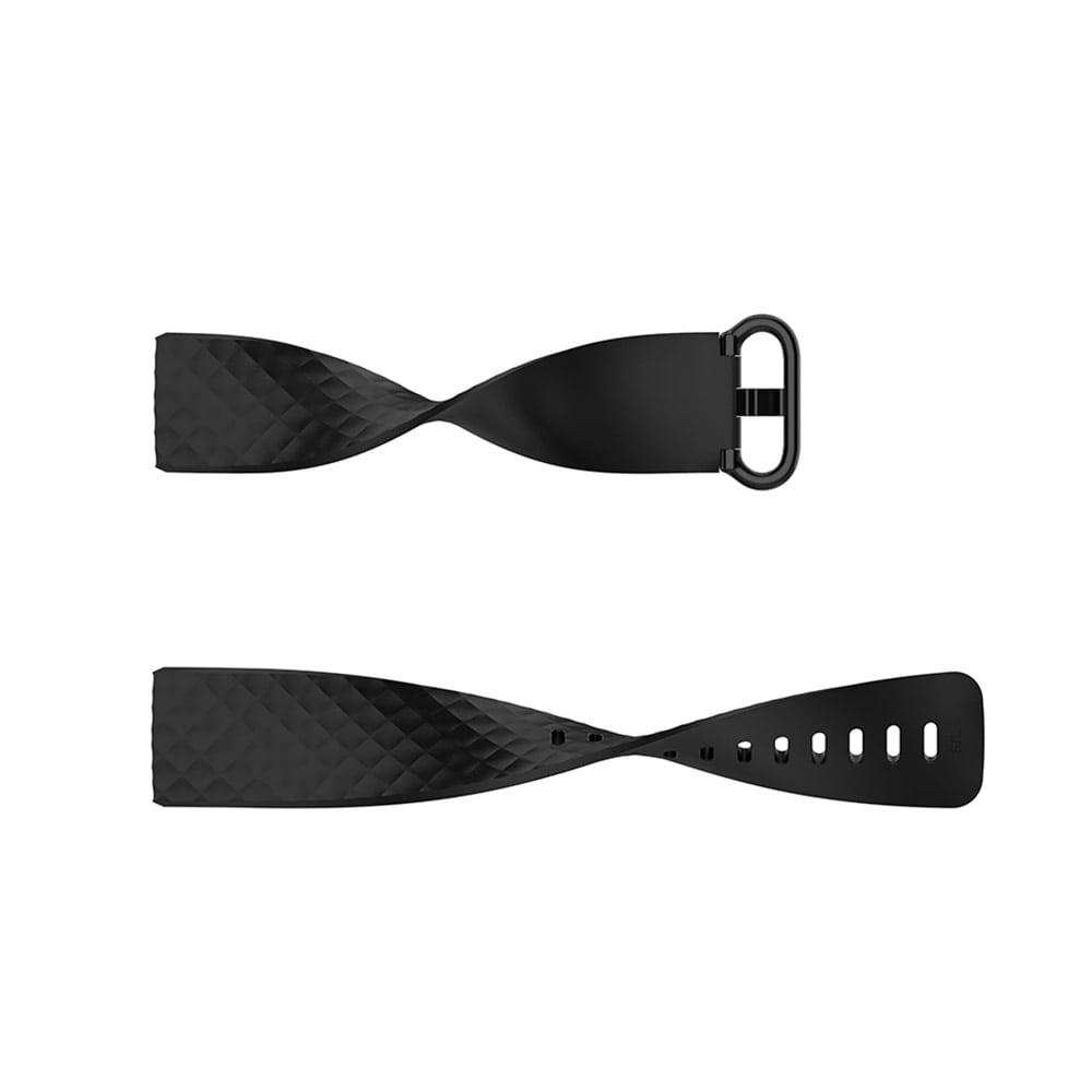 Silikonarmband Fitbit Charge4 / Charge 3 - L Svart