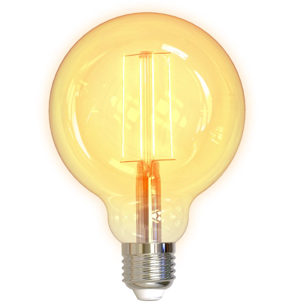 DELTACO Smart Home LED-lampa Filament E27, WiFI, 5.5W G95