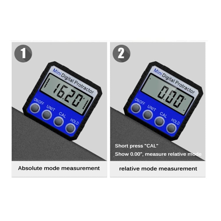 Digital Vinkelmåler med stærk magnet - Lcd display