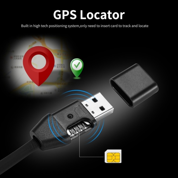 iPhone laddare med inbyggd GPS tracker