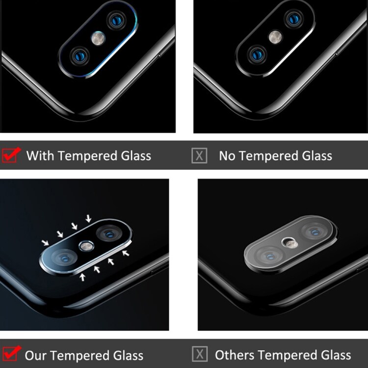 Linsskydd 2.5D 9H härdat glas Bakre Kamera Samsung Galaxy S10 E