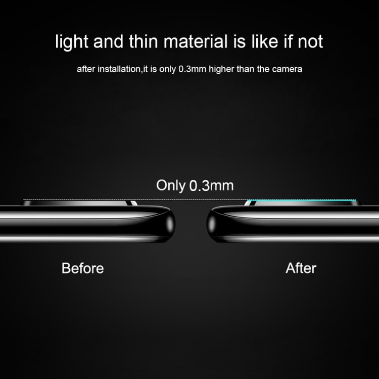 Linsskydd 2.5D härdat glas Bakre Kamera Huawei P40