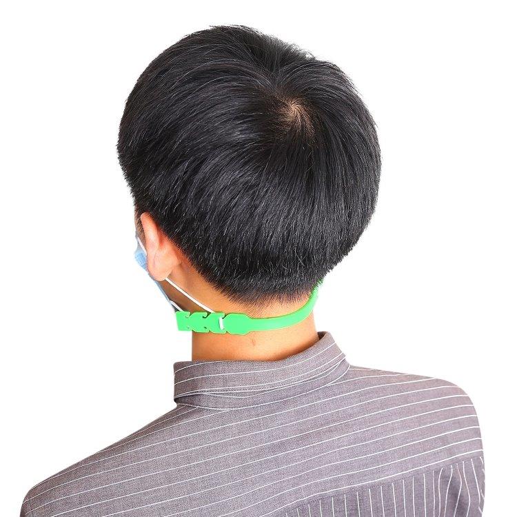 Silikonband för ansiktsmask 5-pack - Svart