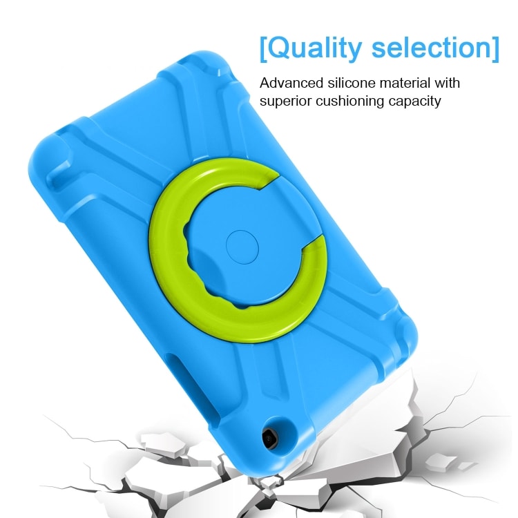 Skyddsfodral med ringhållare Samsung Galaxy Tab A 8.0, Blå+Grön