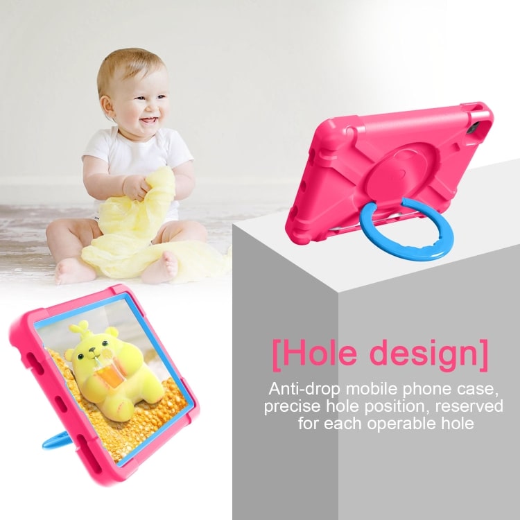 Stöttåligt barnfodral med ställ och handtag iPad Pro 11 (2020), Rosa+Blå