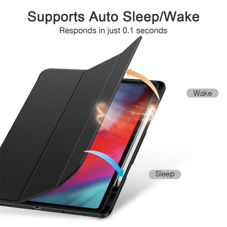 Tri-fold fodral, pennhållare & Sleep/Wake-up iPad Pro 12.9 (2020), Svart
