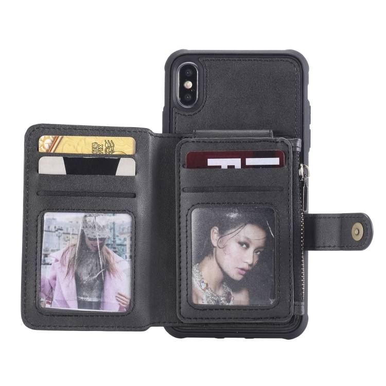 Shockproof plånboksskal med ställ iPhone XS Max