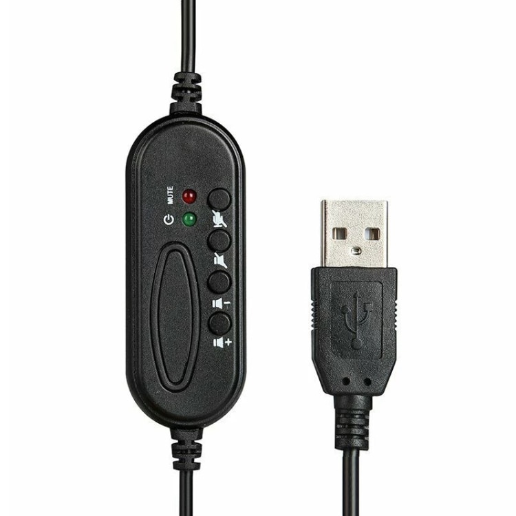 Headset med mikrofon för VOIP Samtal - USB