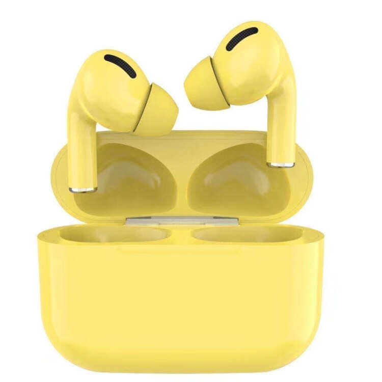 Macaron Trådlösa in-ear Hörlurar med laddningsbox &  5.0 Bluetooth - Gula