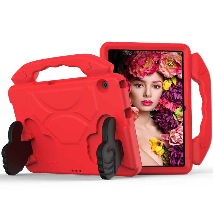 Stöttåligt barnfodral med ställ & handtag Huawei MediaPad T5 10.1", Röd