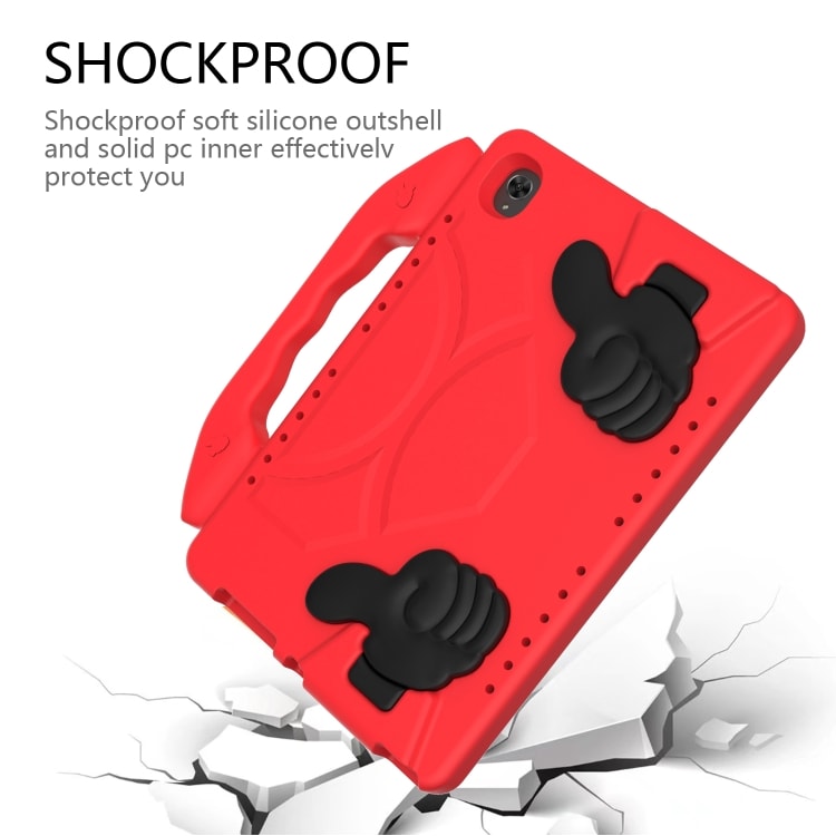 Stöttåligt barnfodral med ställ & handtag Huawei MediaPad M6 10.8", Röd