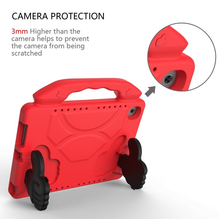 Stöttåligt barnfodral med ställ & handtag Huawei MediaPad M6 10.8", Röd