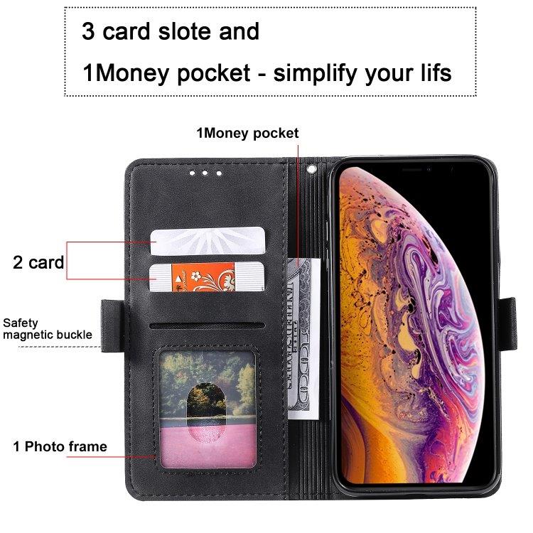 Plånboksfodral med ställ iPhone X / XS, Svart