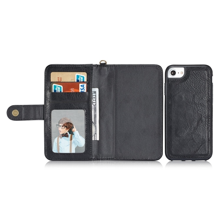 Plånboksfodral med spänne iPhone 6 / 6S / 7 / 8 / SE 2020, Svart