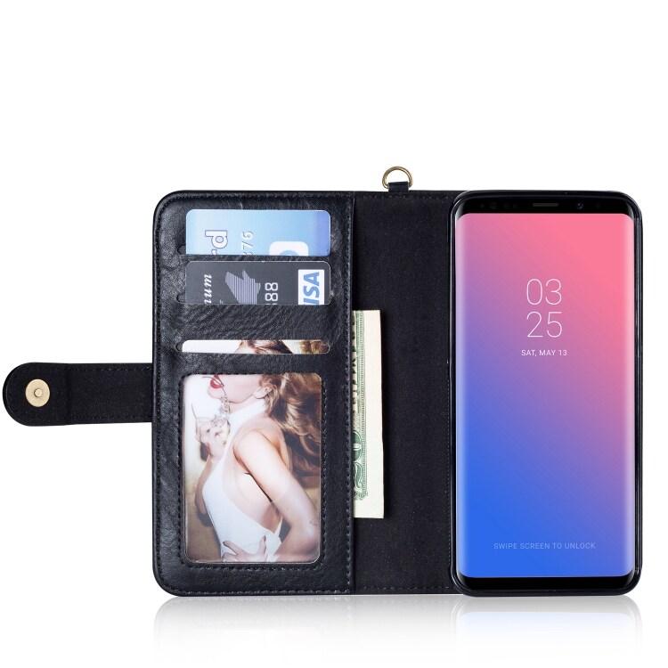 Plånboksfodral med spänne Samsung Galaxy S9, Svart