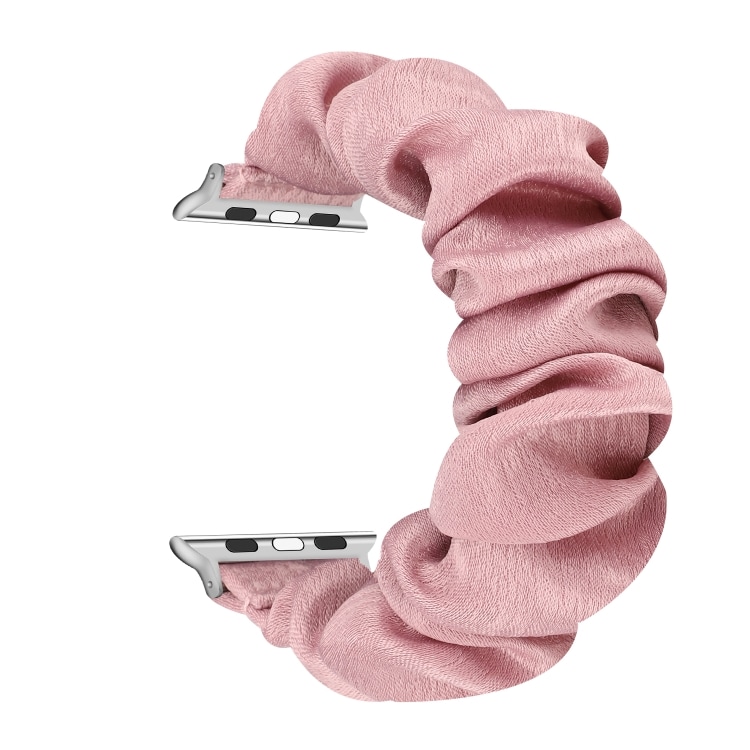 Armband Scrunchie Apple Watch Series 5 & 4 44mm / 3 & 2 & 1 42mm- Ljusröd