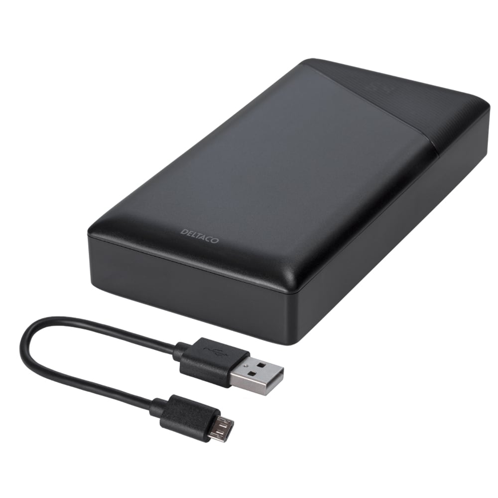Deltaco Powerbank USB-A + USB-C PD 10000mAh