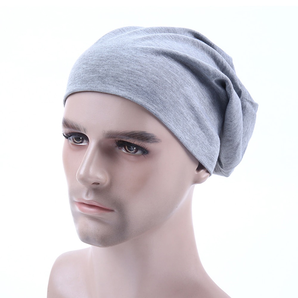 Ljus grå beanie / tunn unisex-mössa / hjälmmössa