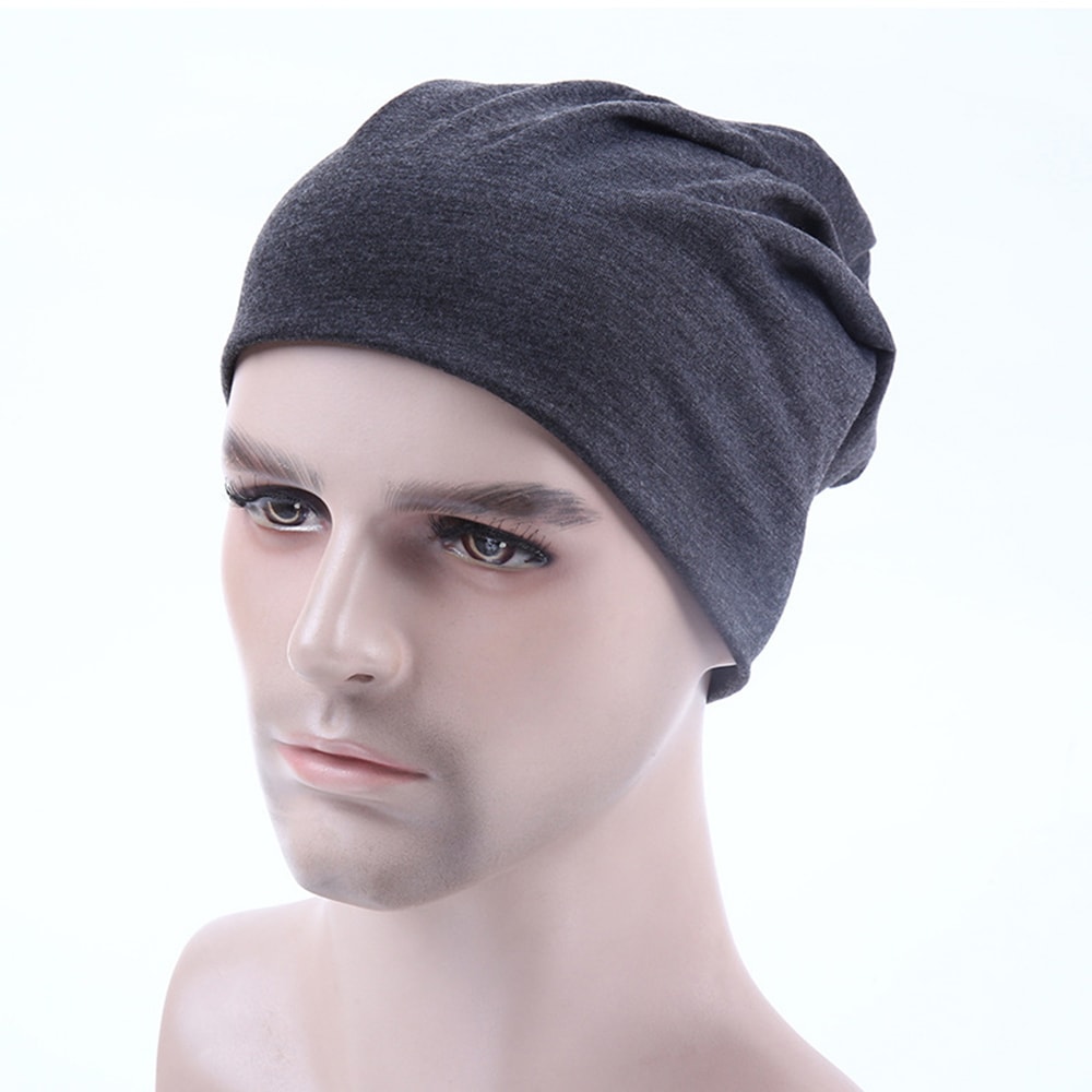 Beanie mössa mörkgrå / tunn unisex mössa / hjälmmössa för cykel och skidåkning