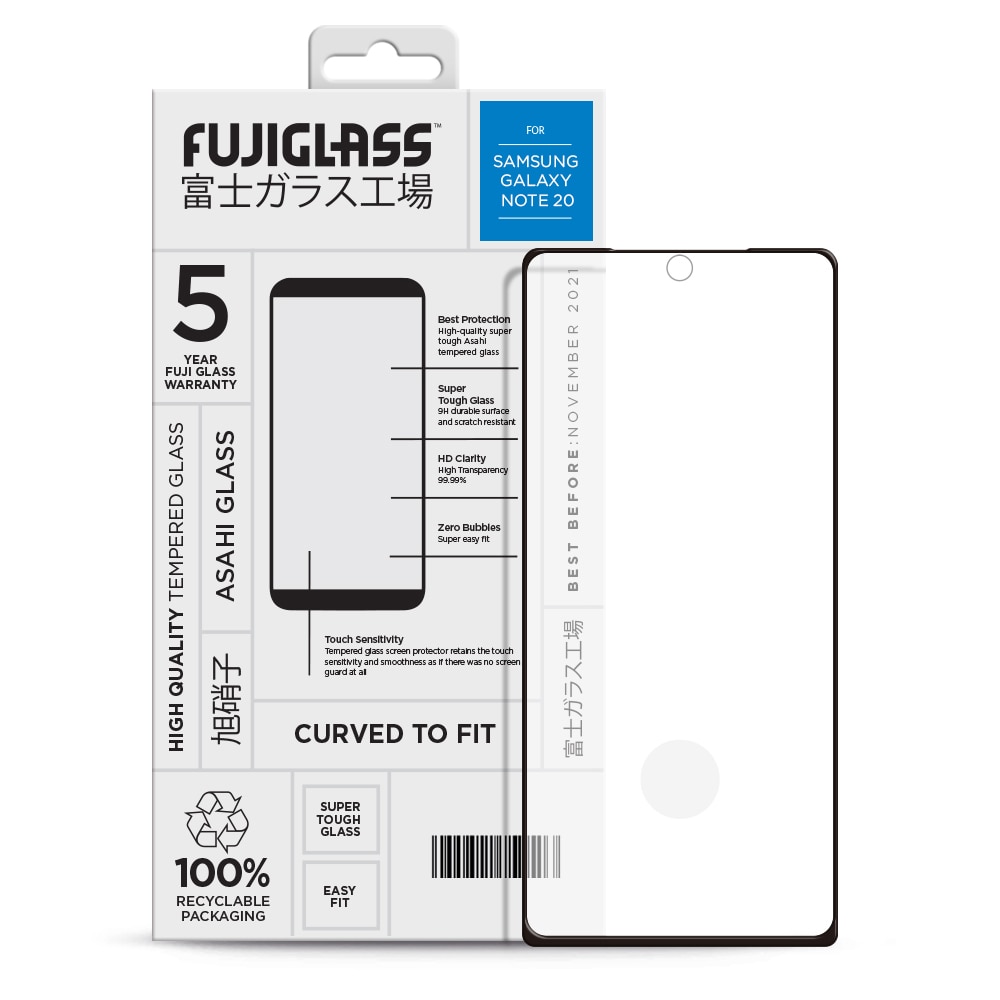 Fuji Curved Glas Skärmskydd Samsung Galaxy Note 20