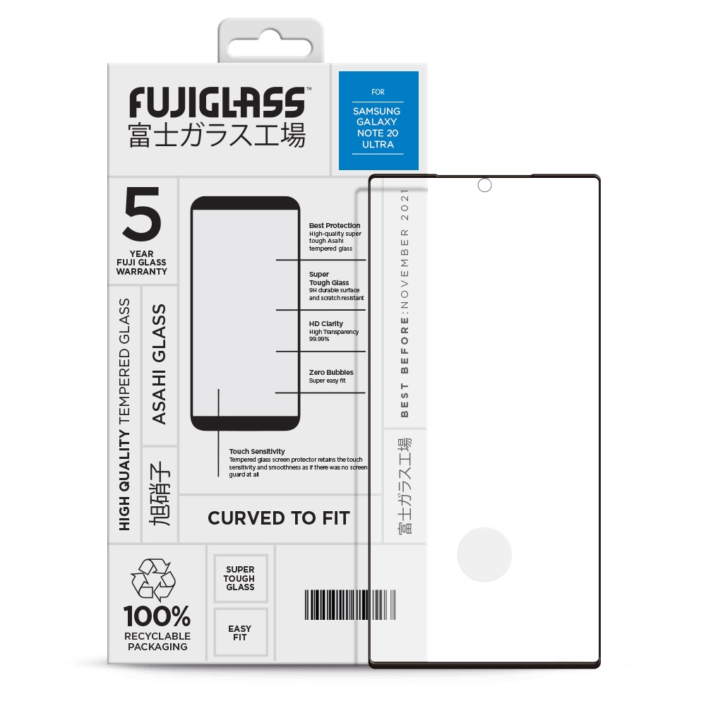 Fuji Curved Glas Skärmskydd Samsung Galaxy Note 20 Ultra