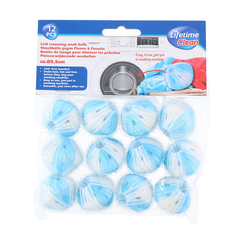 12-Pack Anti luddbollar för Tvättmaskin