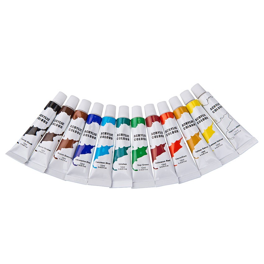Akrylfärger 12-pack
