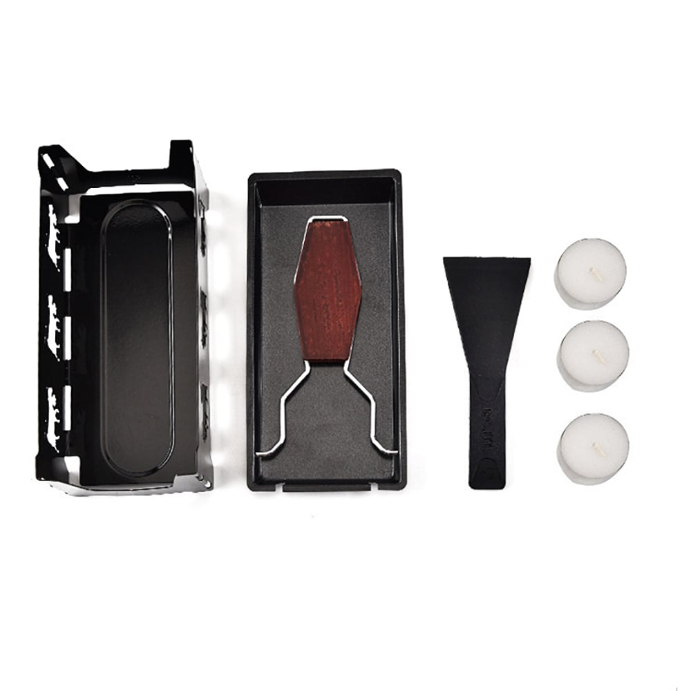 Portabelt raclette-set / mini raclette med värmeljus / raclettejärn utan el