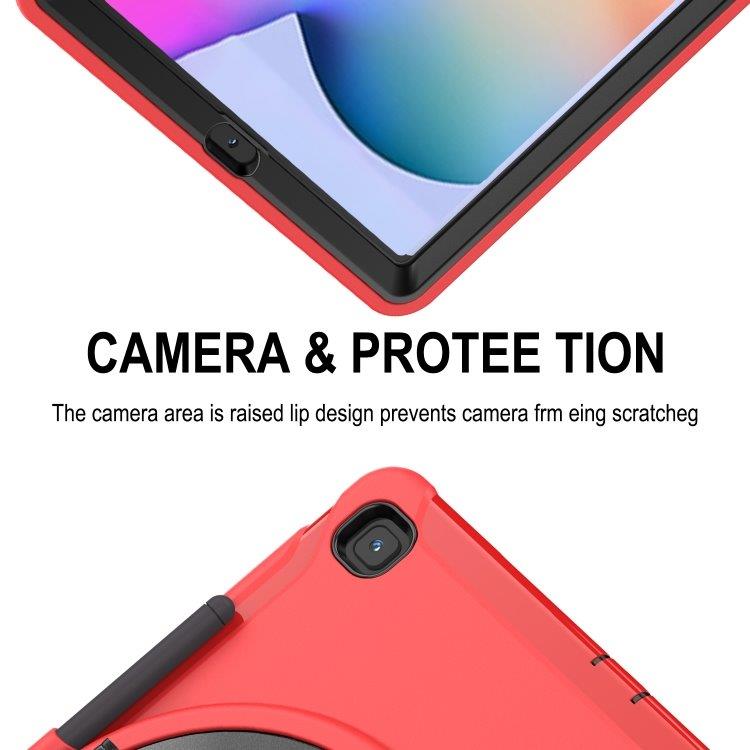 Fodral med roterbart ställ till Samsung Galaxy Tab S6 Lite Röd