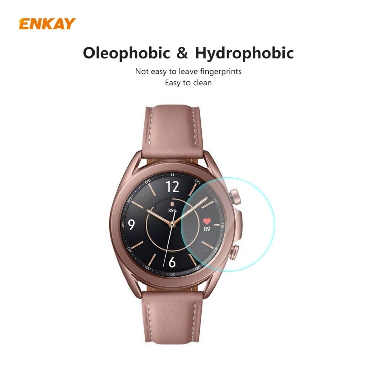Tempererat skyddsglas till Samsung Galaxy Watch 3 41mm ENKAY Hat-Prince 0.2mm 9H 2.15D