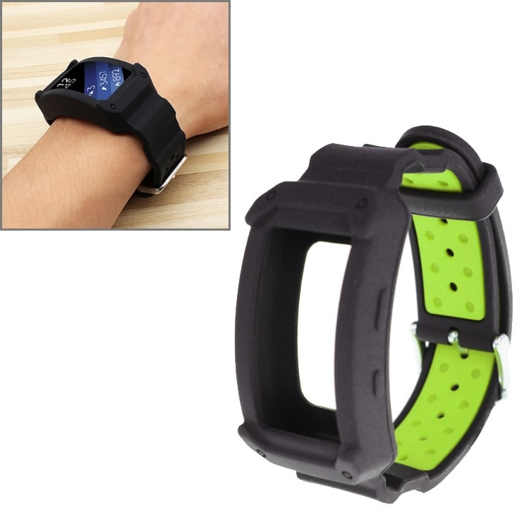 Klockarmband i silikon till Samsung Gear Fit2 / Pro Svart & Grön