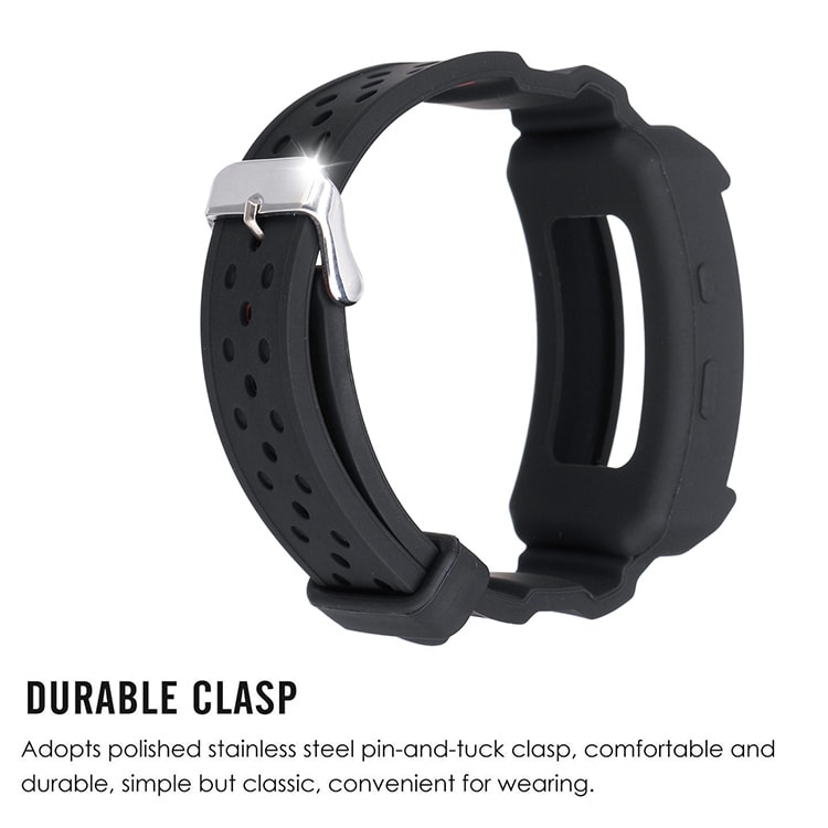 Klockarmband i silikon till Samsung Gear Fit2 / Pro Vit & Grön