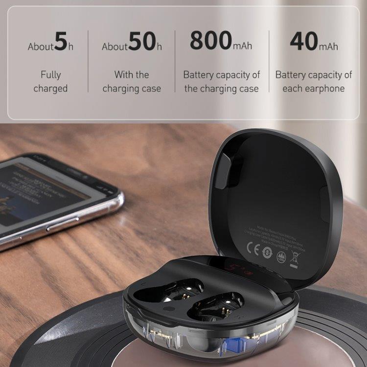 Baseus Plus True Wireless Bluetooth Headset med laddbox Svart