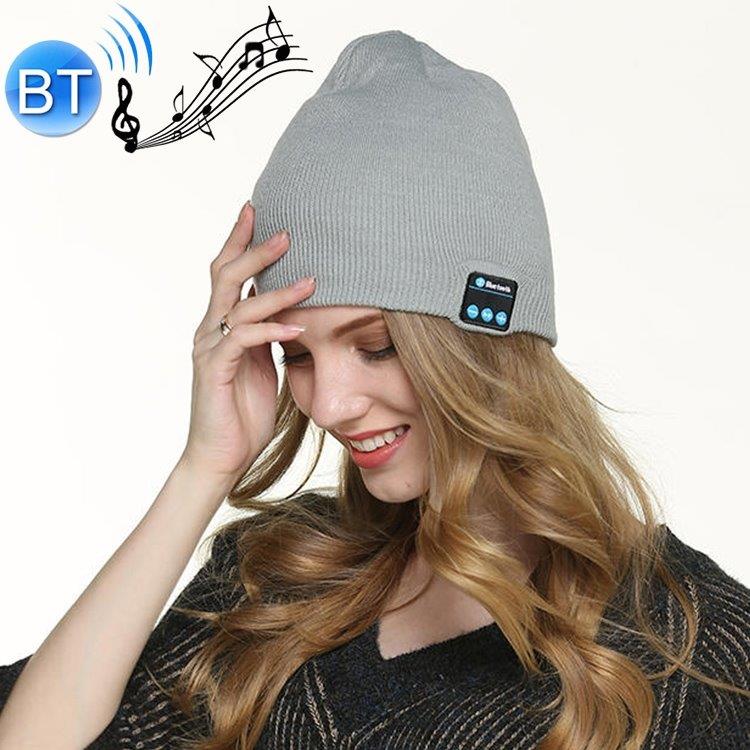 Mössa med Bluetooth 5.0 Headset - Grå