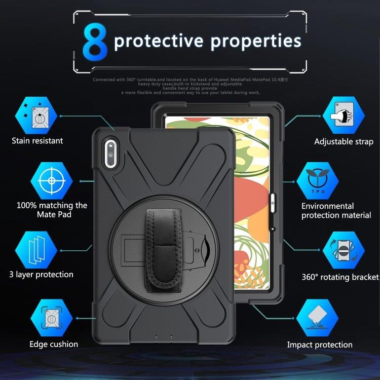 Skyddsfodral med ställ till Huawei MatePad 10.4 Svart
