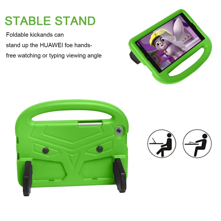 Stötsäkert fodral till Huawei MediaPad M5 Lite 8 för barn Grön