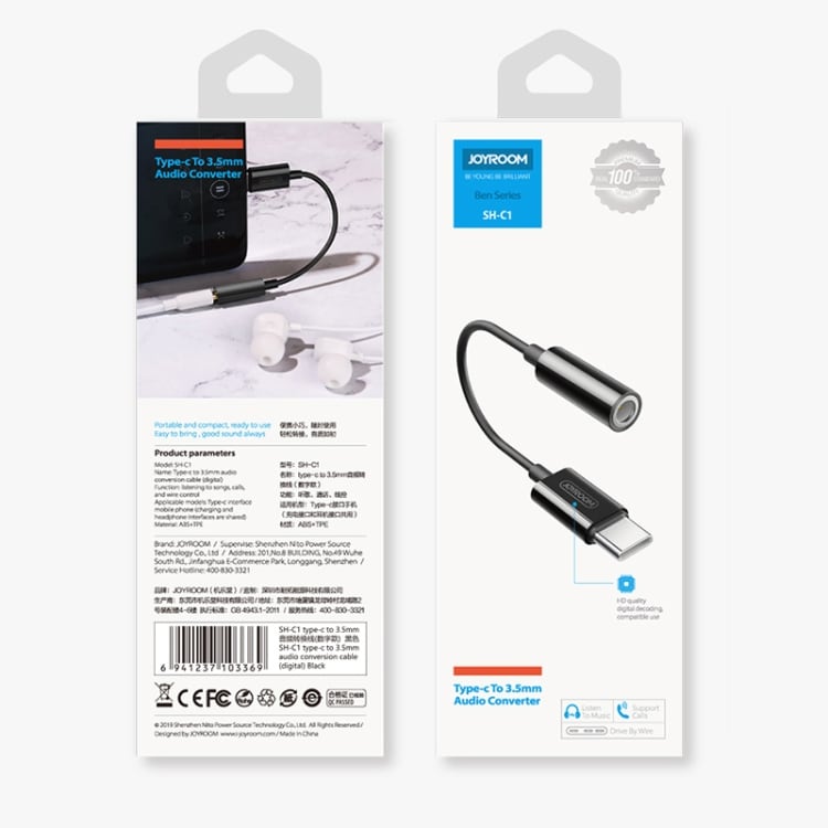 USB-C till 3.5mm ljudkonverterare