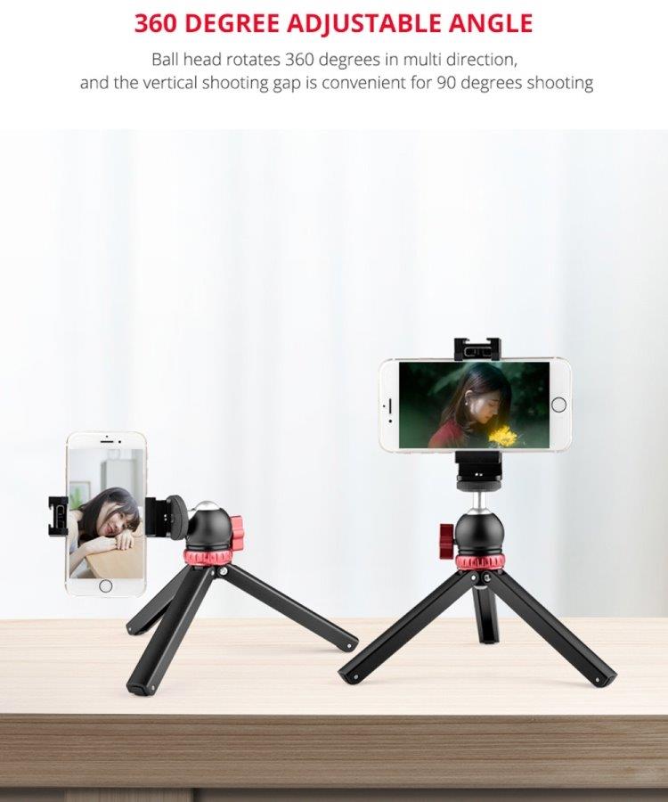 Kompakt och litet stativ för digitalkamera med 360 graders rotation
