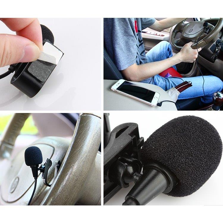 Mono-mikrofon med clip och 3,5 mm kontakt – 3 meter kabel