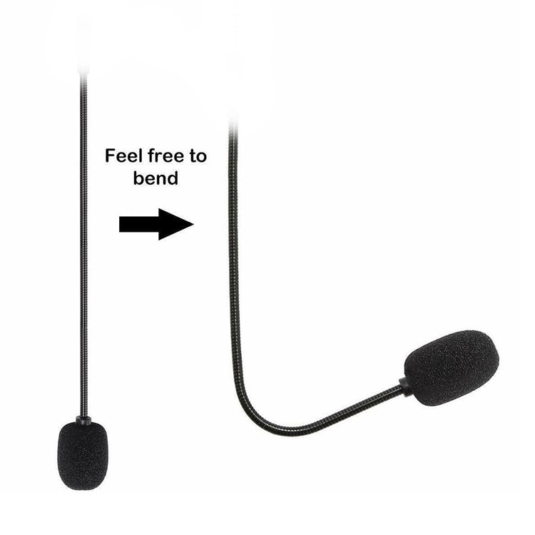 Mikrofon Mono för headset med böjbar arm, 3,5mm - 19cm