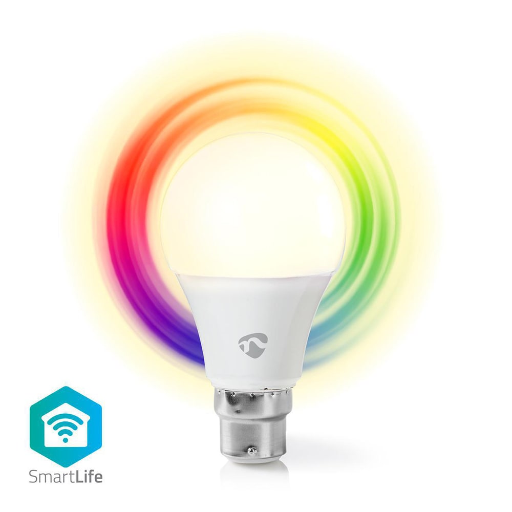 Nedis WiFi Smart LED-lampa B22 Fullfärg och varmvitt