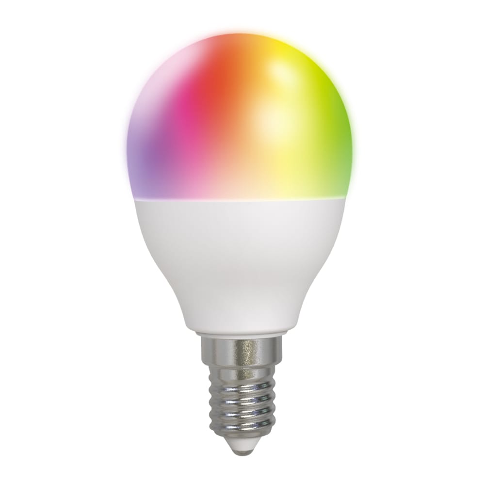 Deltaco Smart Home LED-lampa, E14, WiFI, dimbar RGB