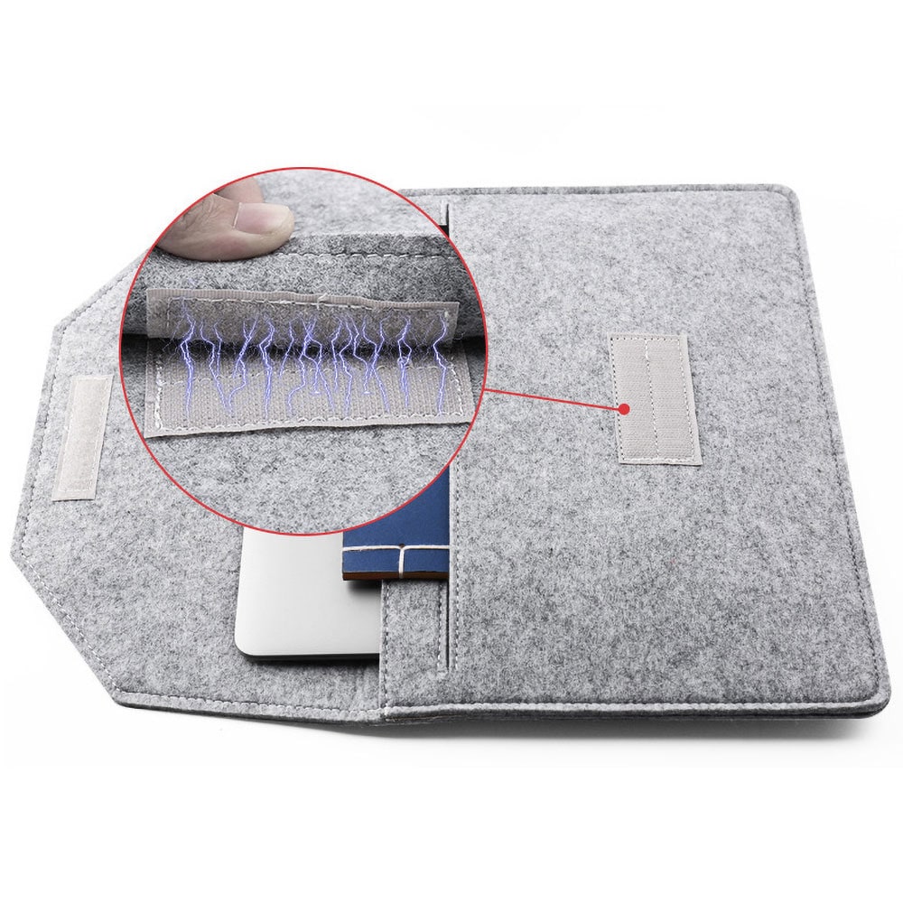 Laptopfodral 17 tum i filt / filtfodral / laptop sleeve / datorfodral med fack för tillbehör