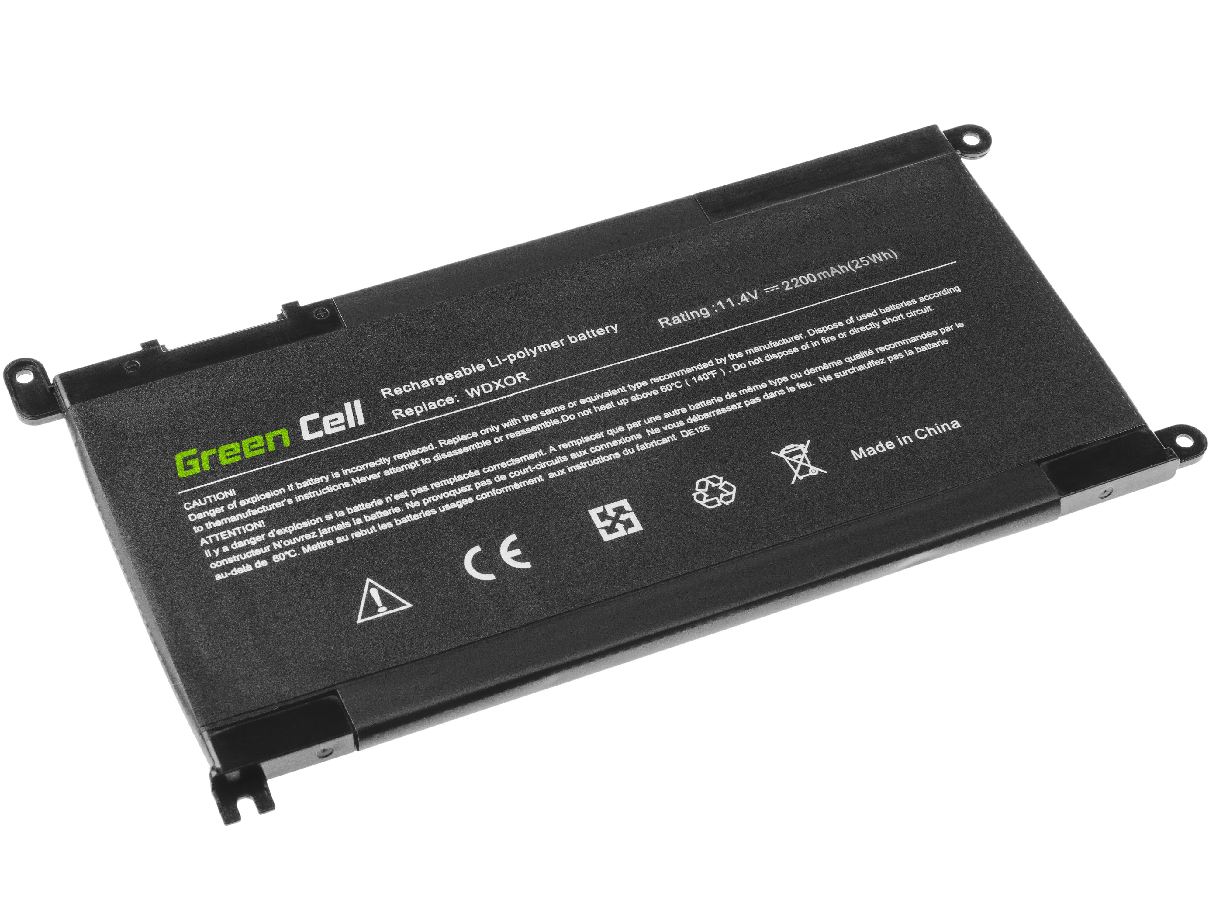 Green Cell laptop batteri till WDX0R WDXOR Dell Inspiron 13 5368 5378 5379 14