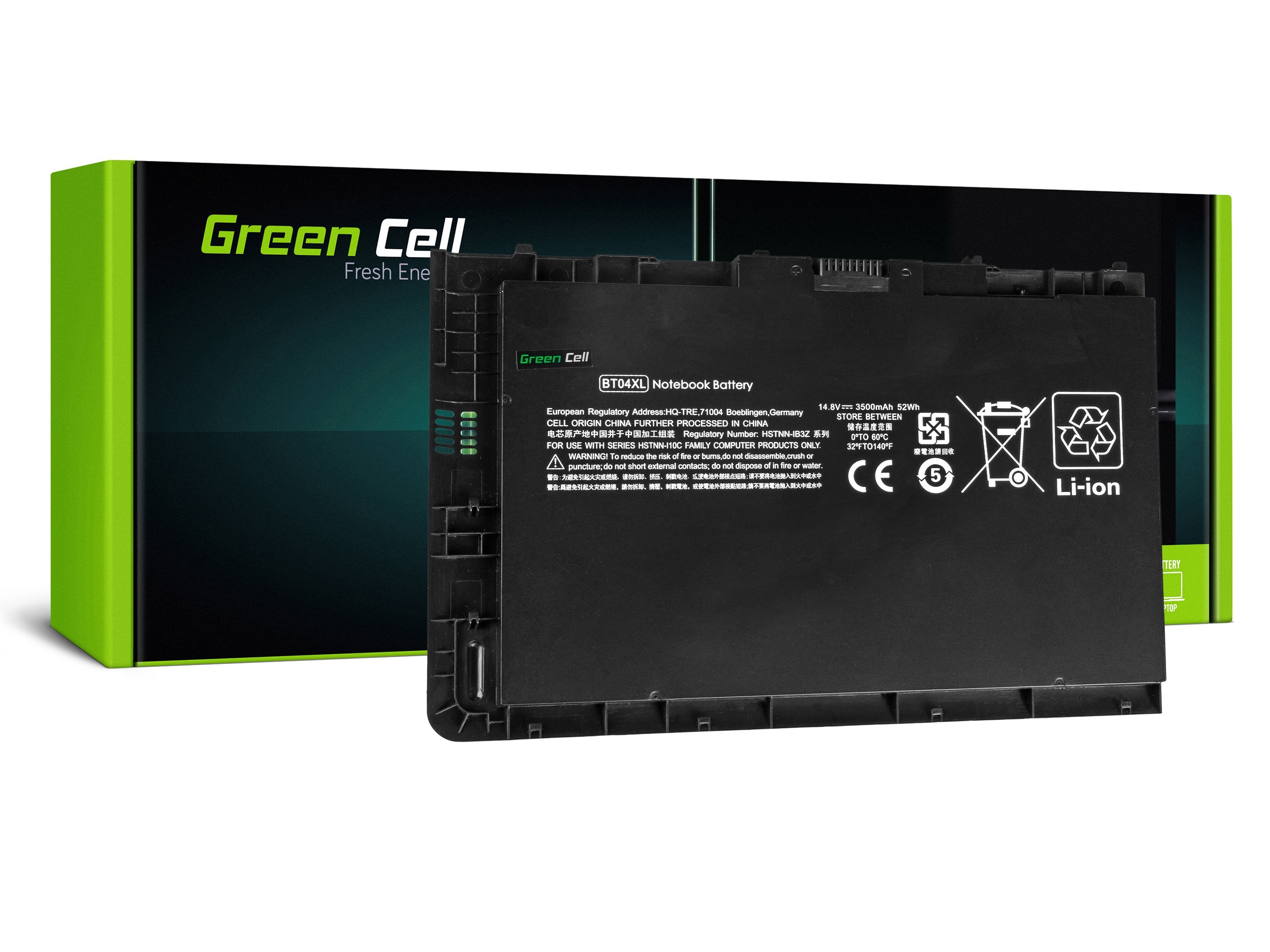 Green Cell laptop batteri till HP EliteBook Folio 9470m 9480m / 14,4V 3500mAh