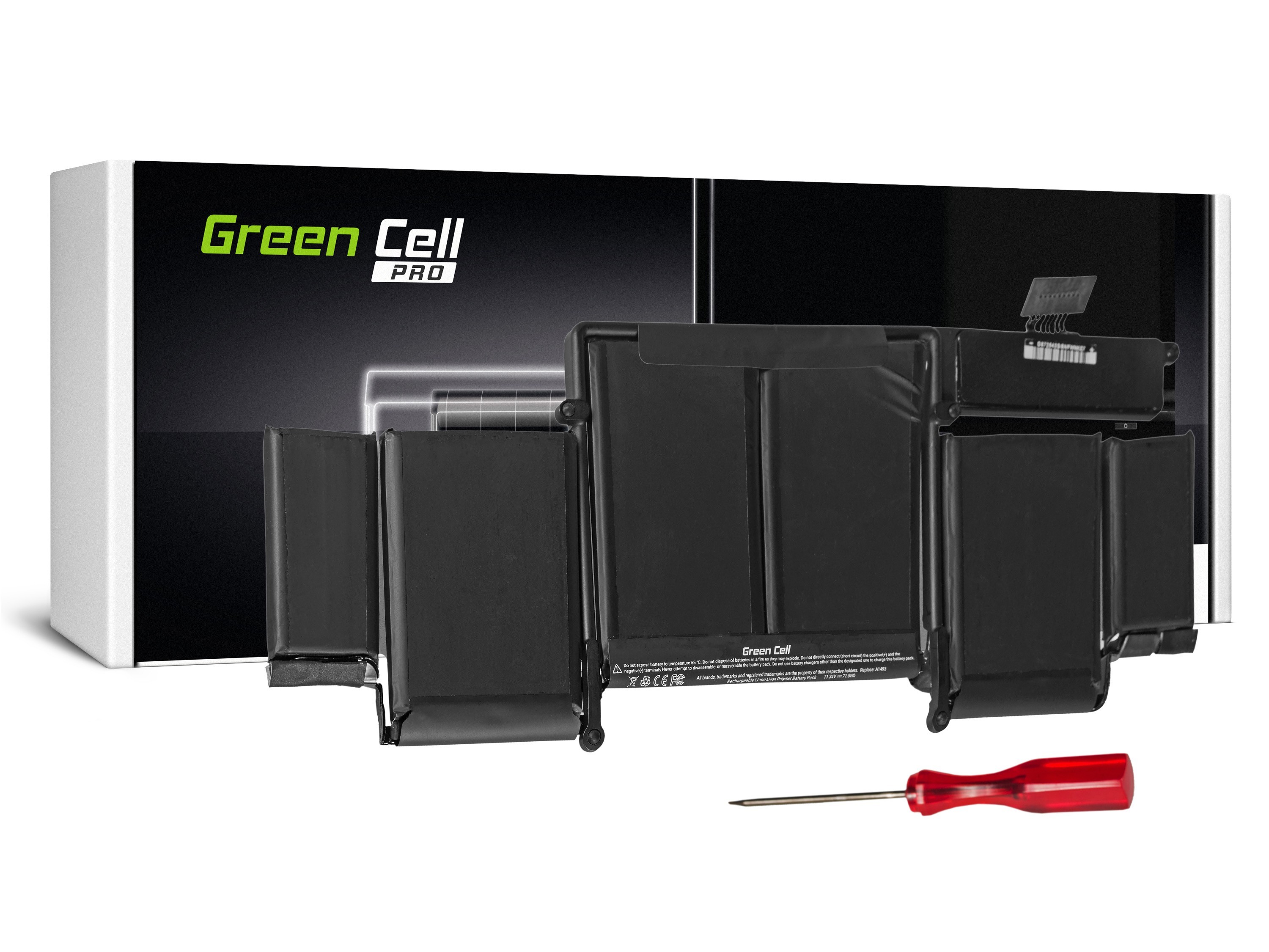 Green Cell PRO laptop batteri till Apple Macbook Pro 13 A1502 (Late 2013, Mid 2014)