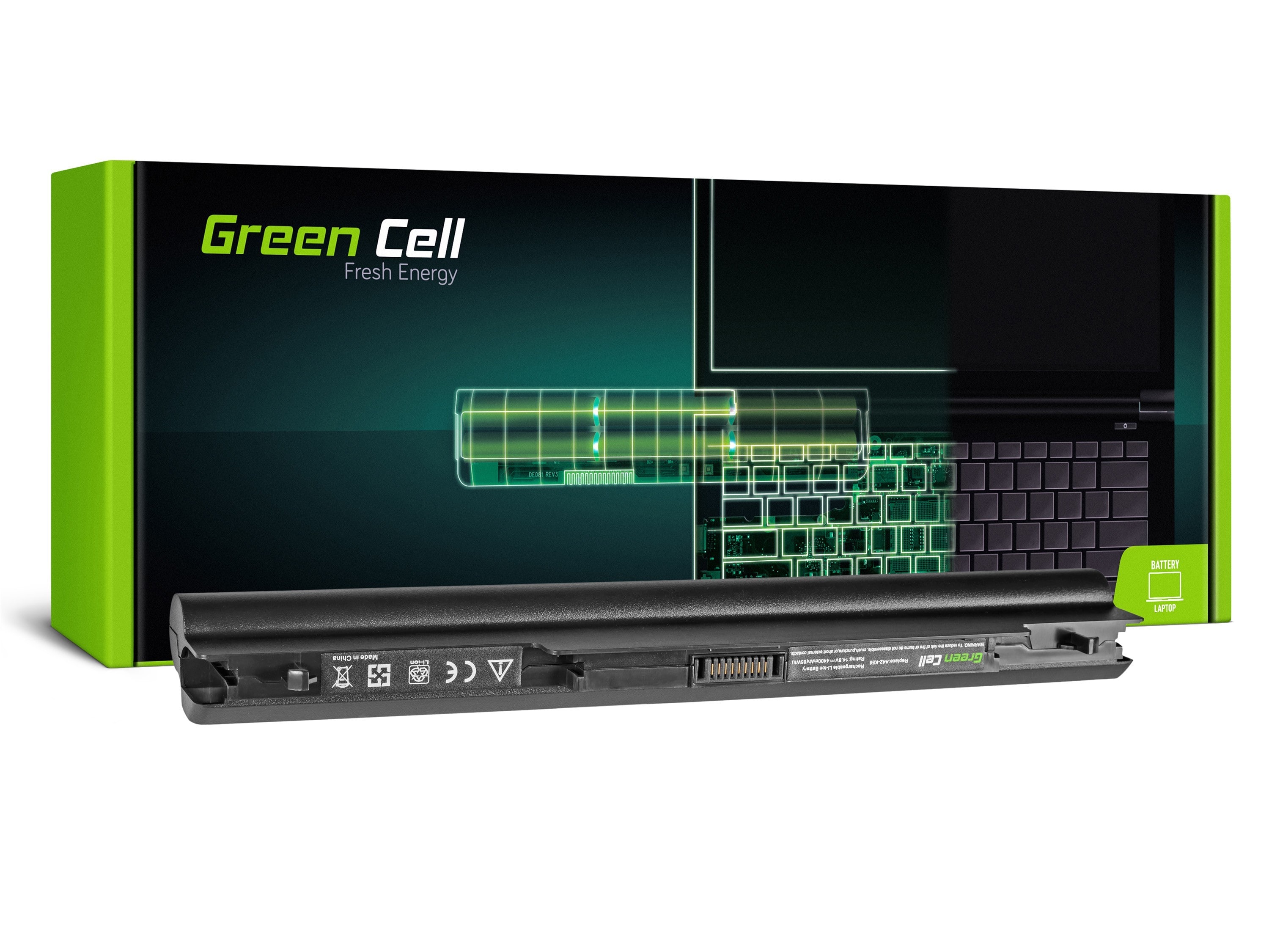 Green Cell laptop batteri till Asus A46 A56 K46 K56 S56 / 14,4V 4400mAh