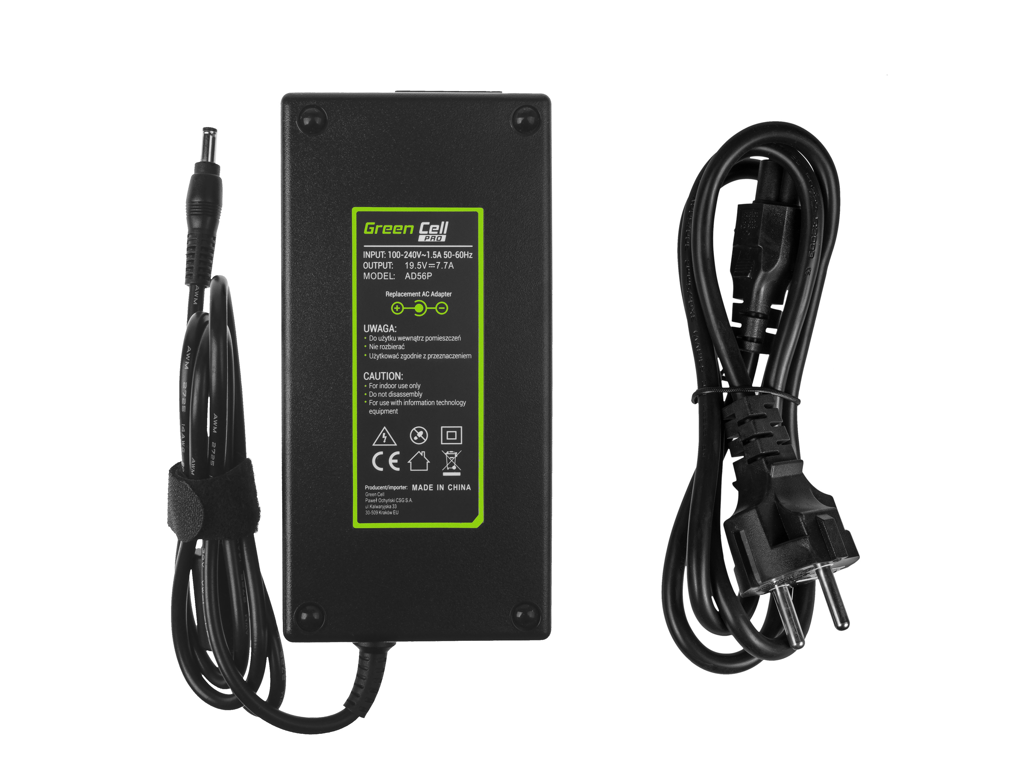 Green Cell laddare / AC Adapter till AC Adapter Asus G550  19.5V 7.7A 150W