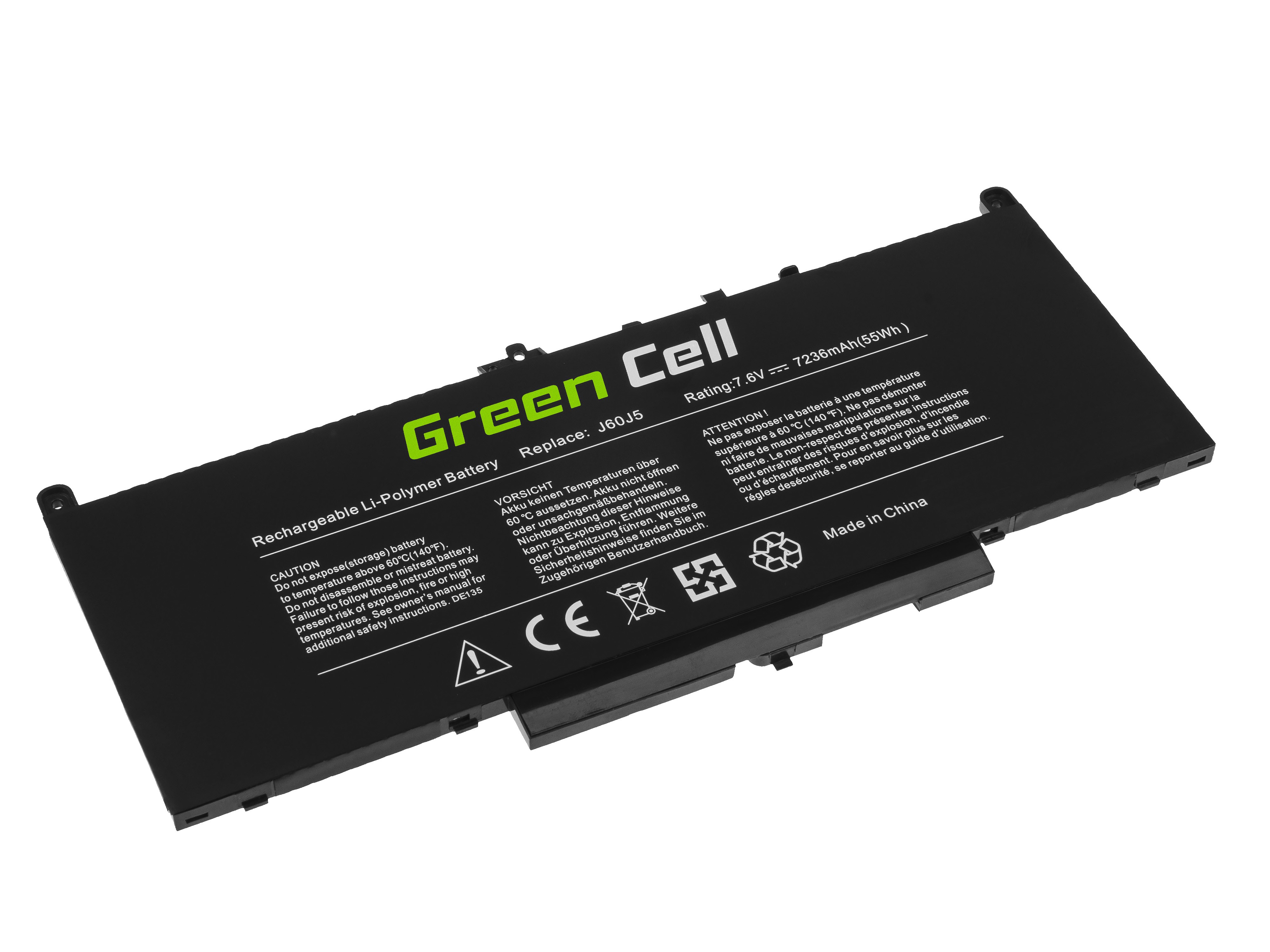 Green Cell laptop batteri till Dell Latitude E7270 E7470 5800mAh